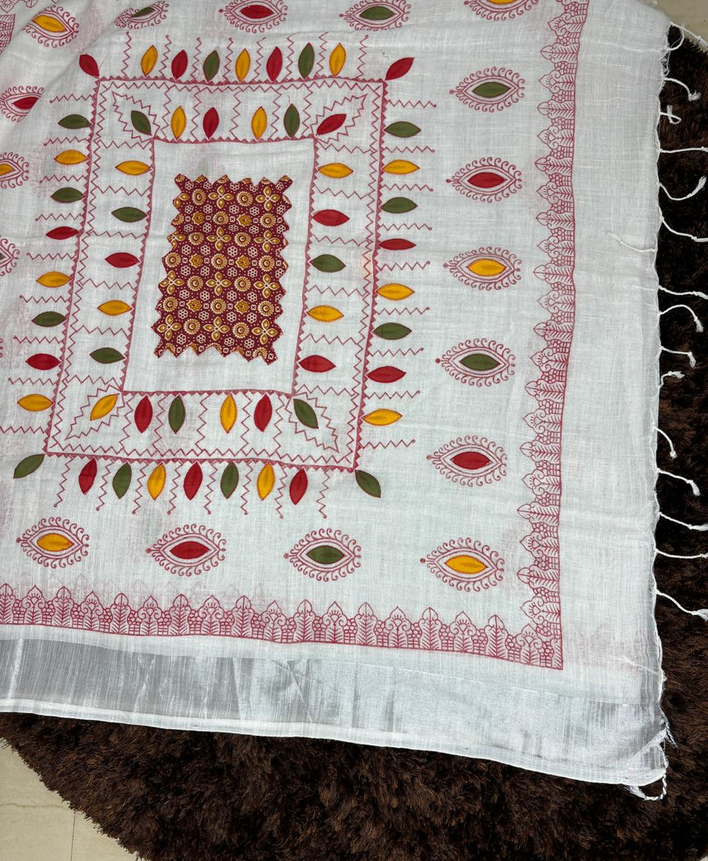 Khadi linen saree