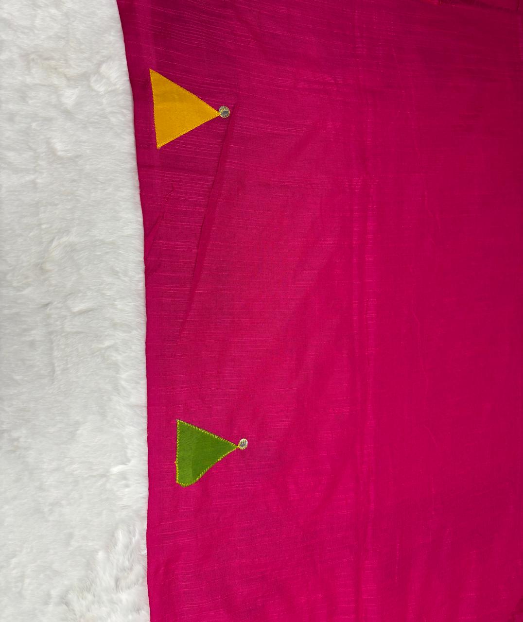 Khadi patchwork saree