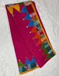 Khadi patchwork saree