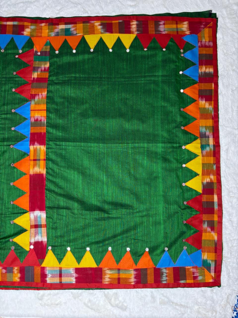 Khadi patchwork saree