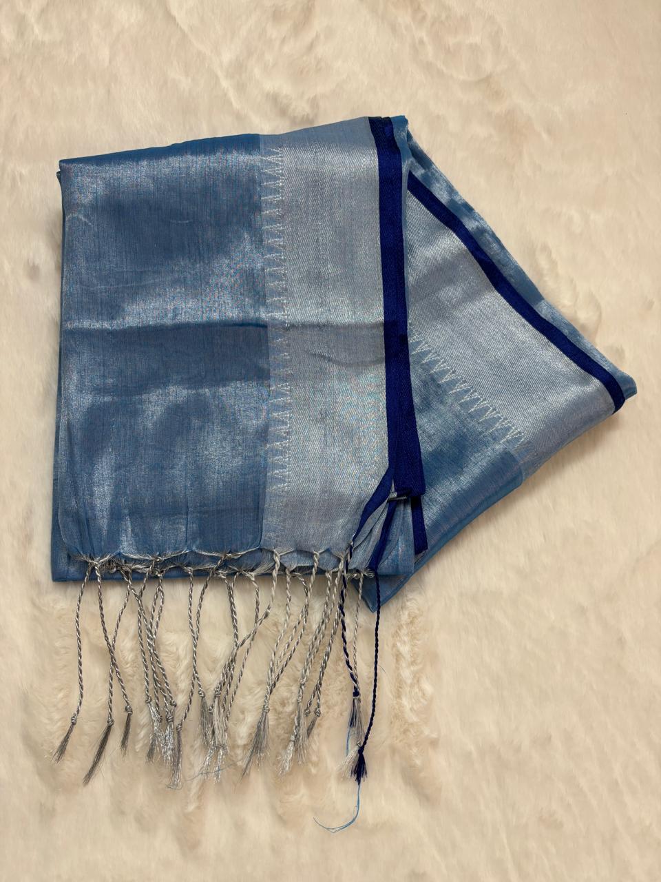 Handloom linen saree