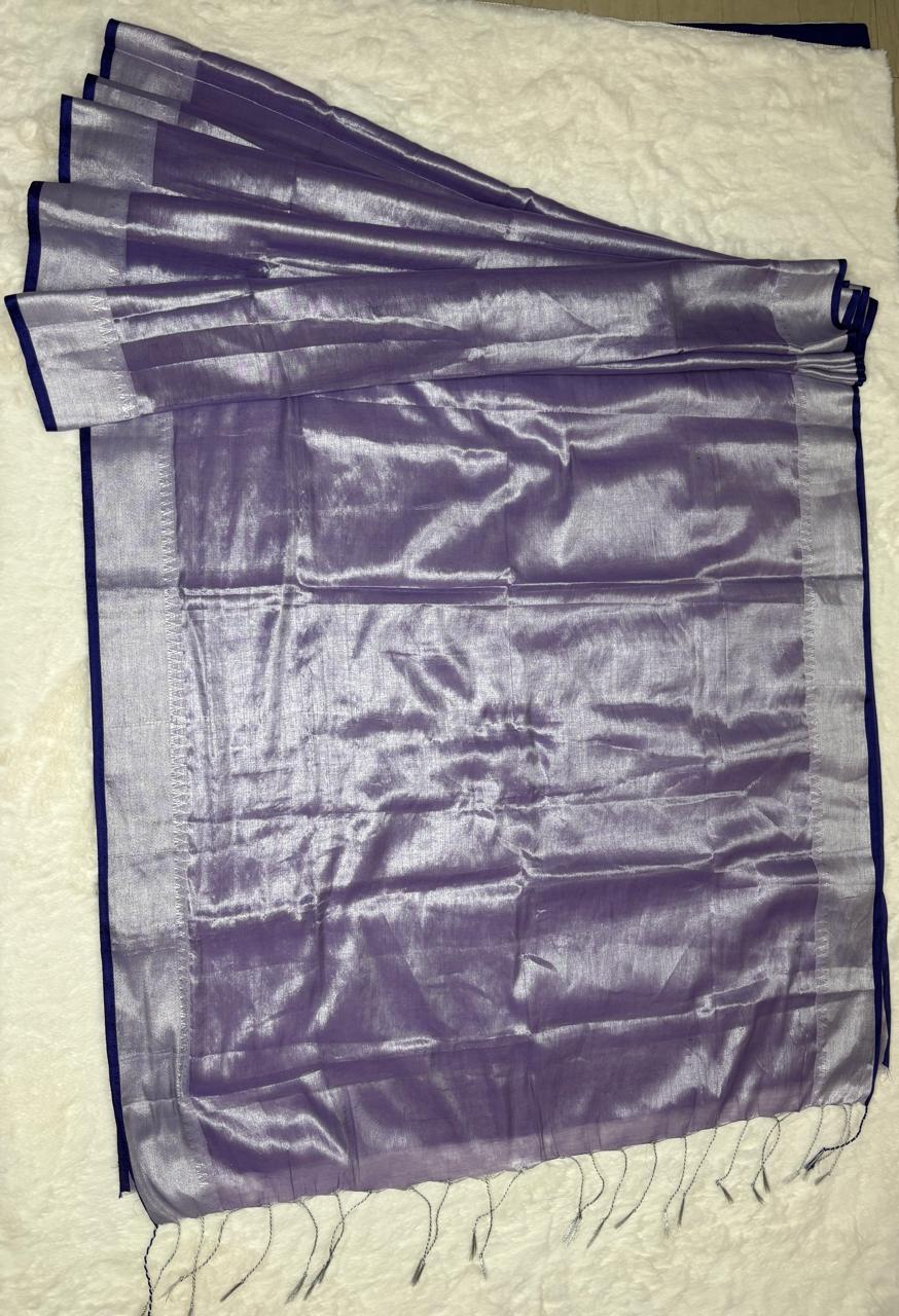 Handloom linen saree