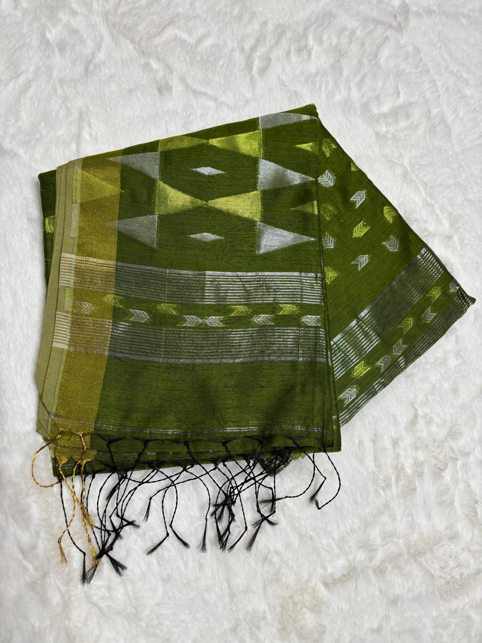 Mul-cotton Jamdani saree