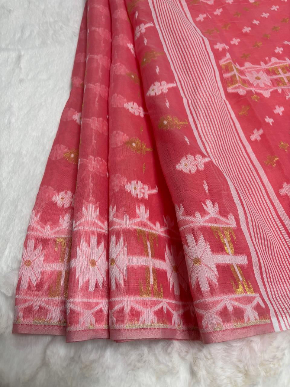 Mul-cotton Jamdani saree