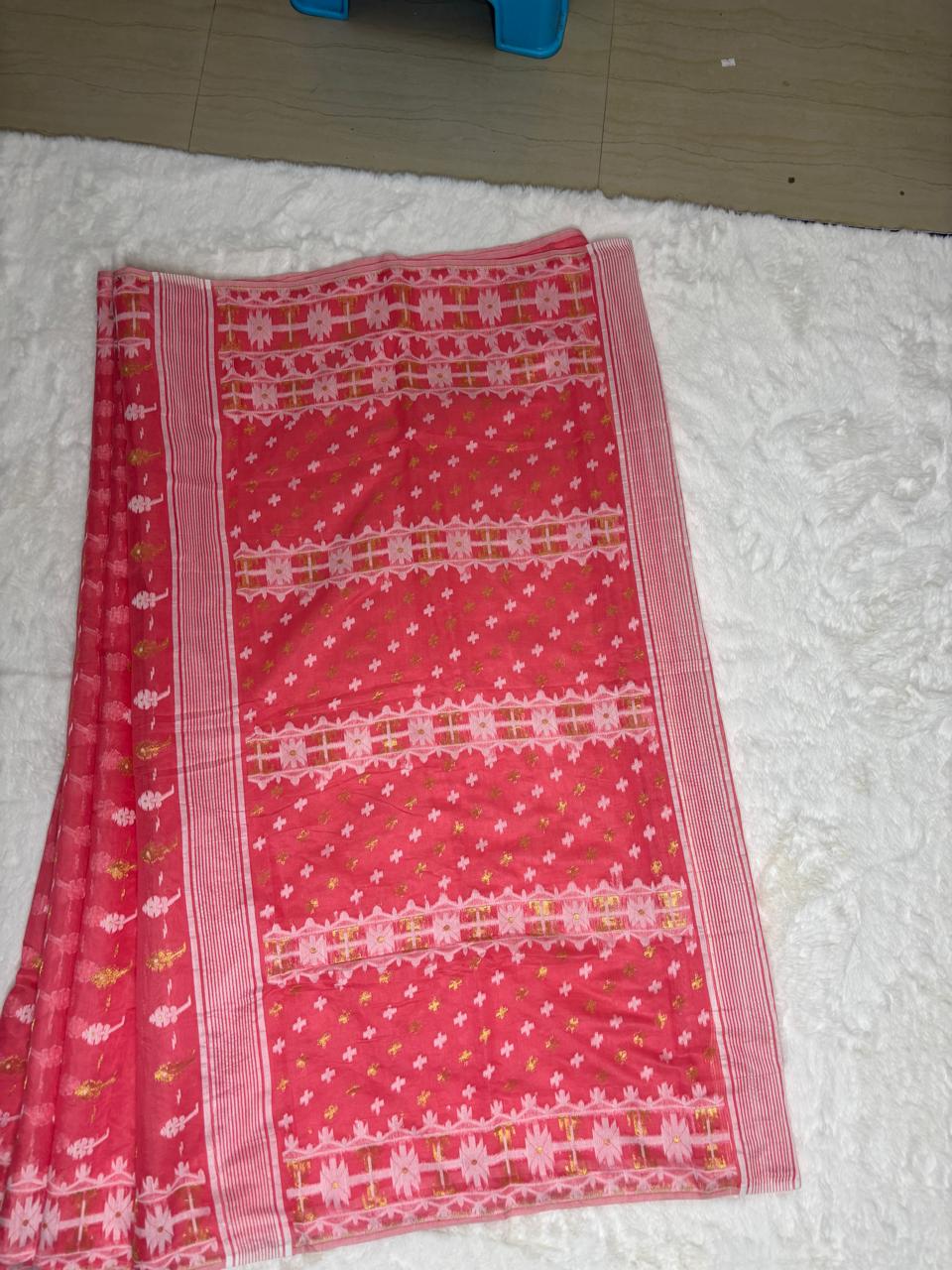 Mul-cotton Jamdani saree