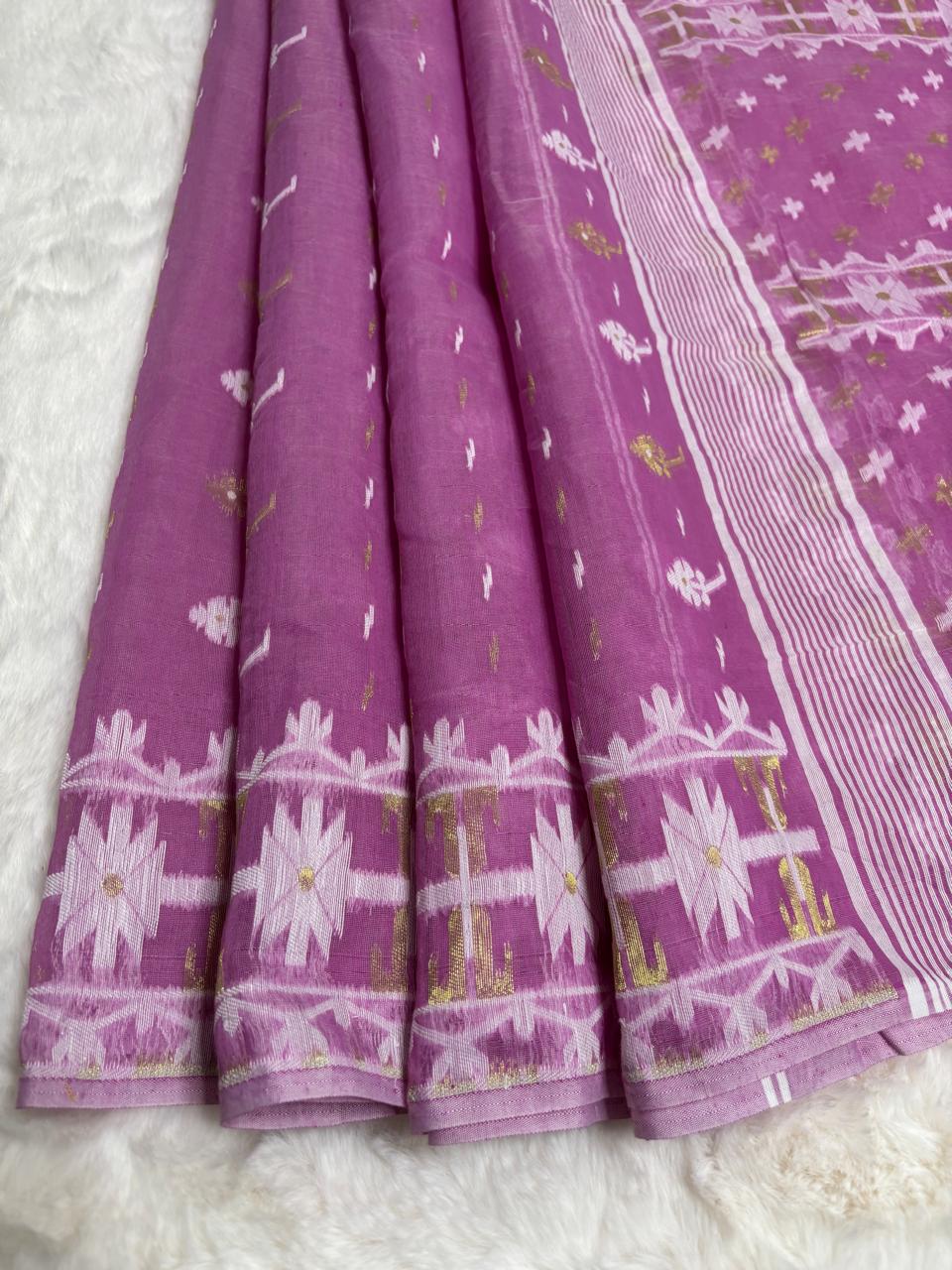 Mul-cotton Jamdani saree