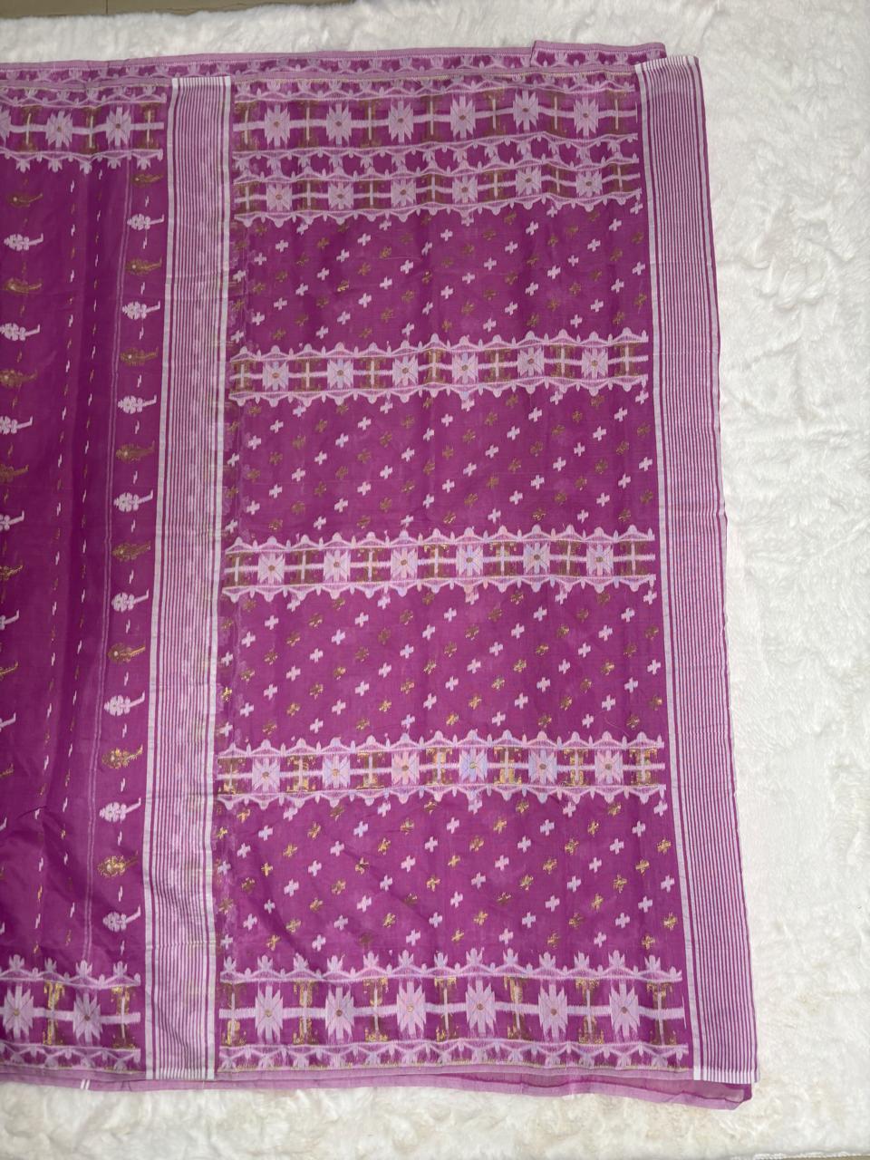 Mul-cotton Jamdani saree