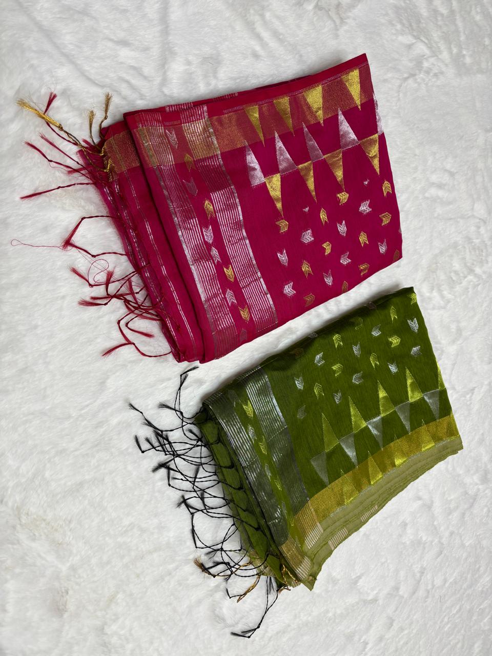 Mul-cotton Jamdani saree