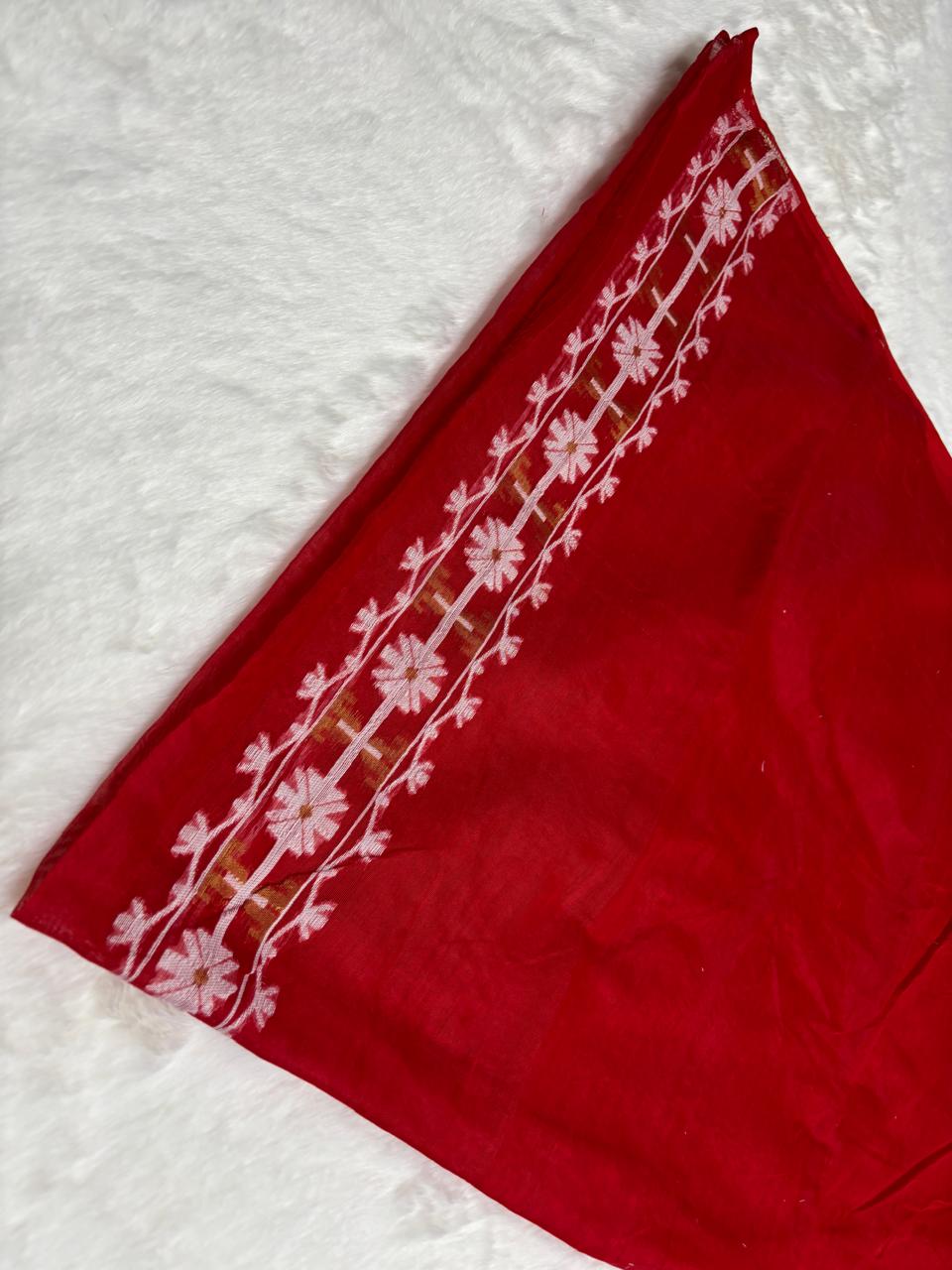 Mul-cotton Jamdani saree