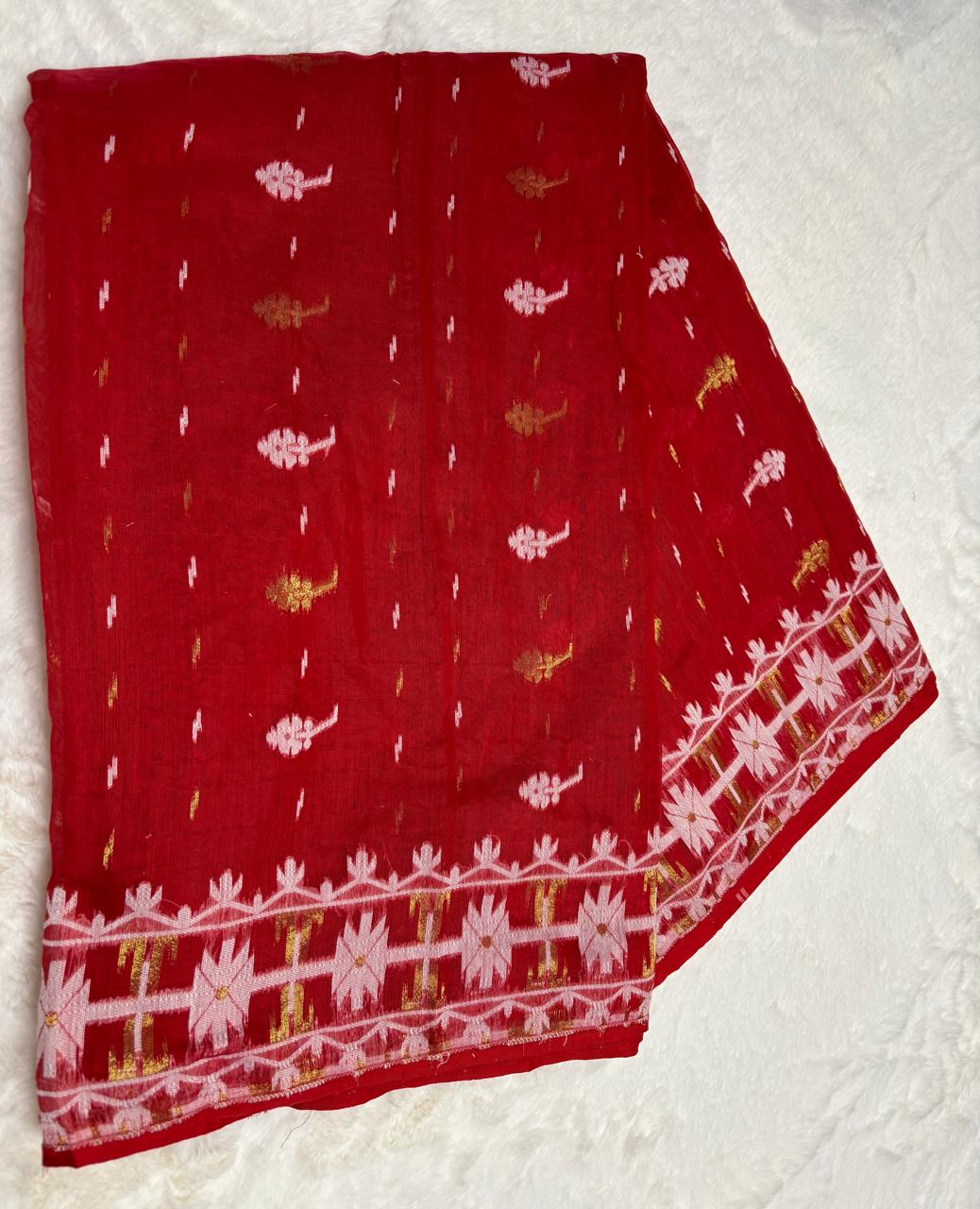 Mul-cotton Jamdani saree