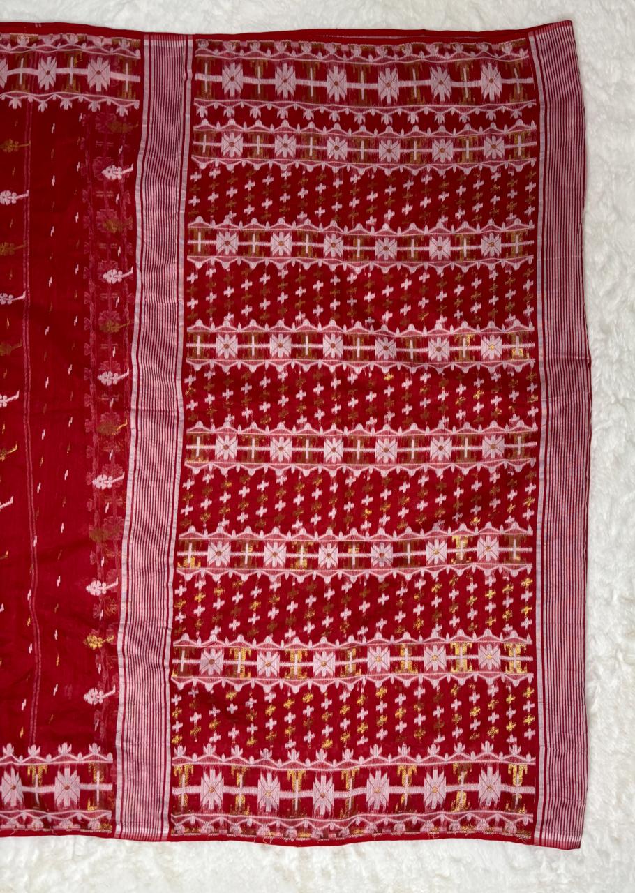 Mul-cotton Jamdani saree