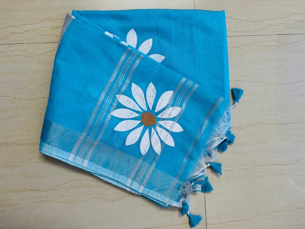 Cotton Linen Saree