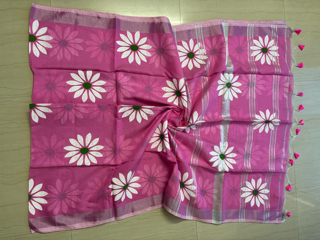Cotton Linen Saree