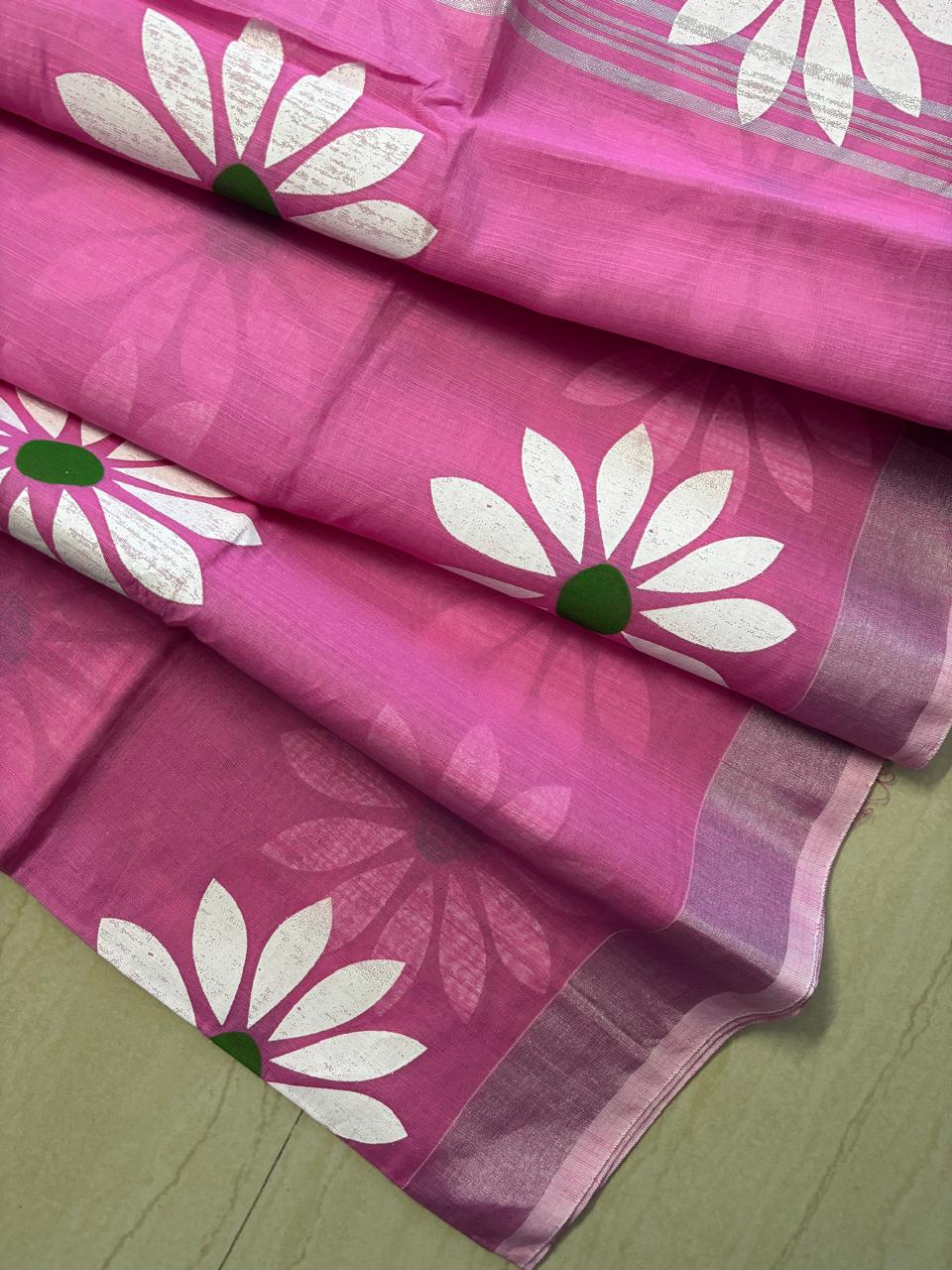 Cotton Linen Saree