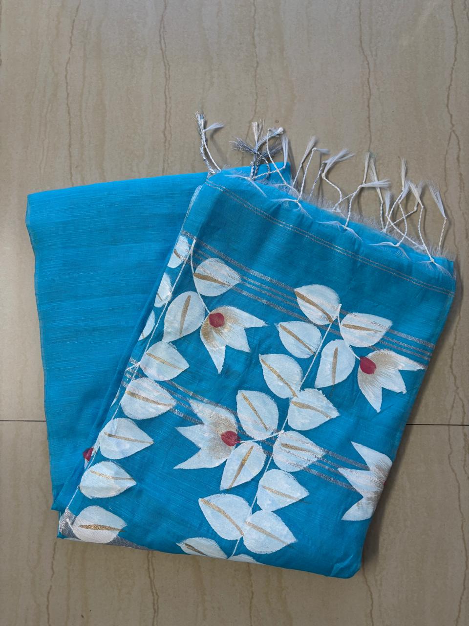 Cotton Linen Saree