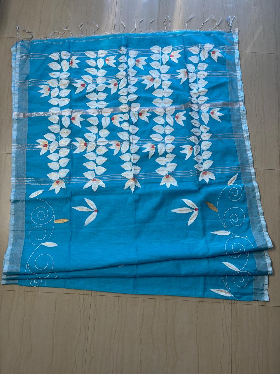 Cotton Linen Saree