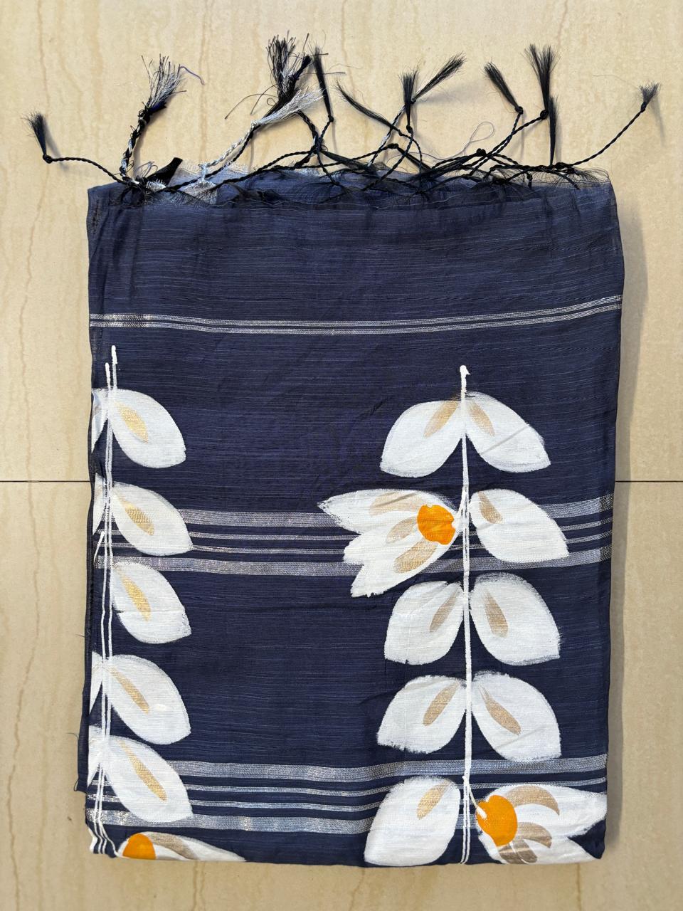Cotton Linen Saree