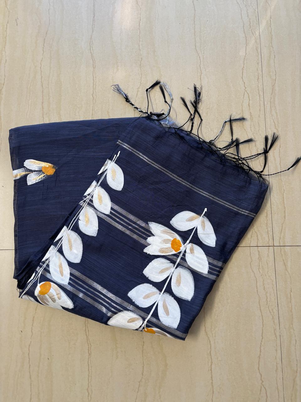 Cotton Linen Saree
