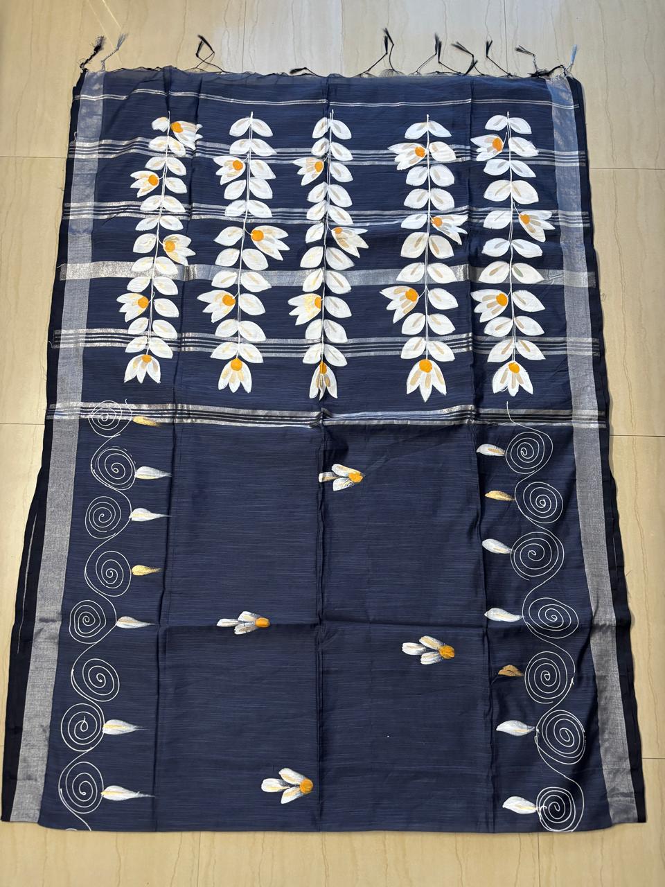 Cotton Linen Saree