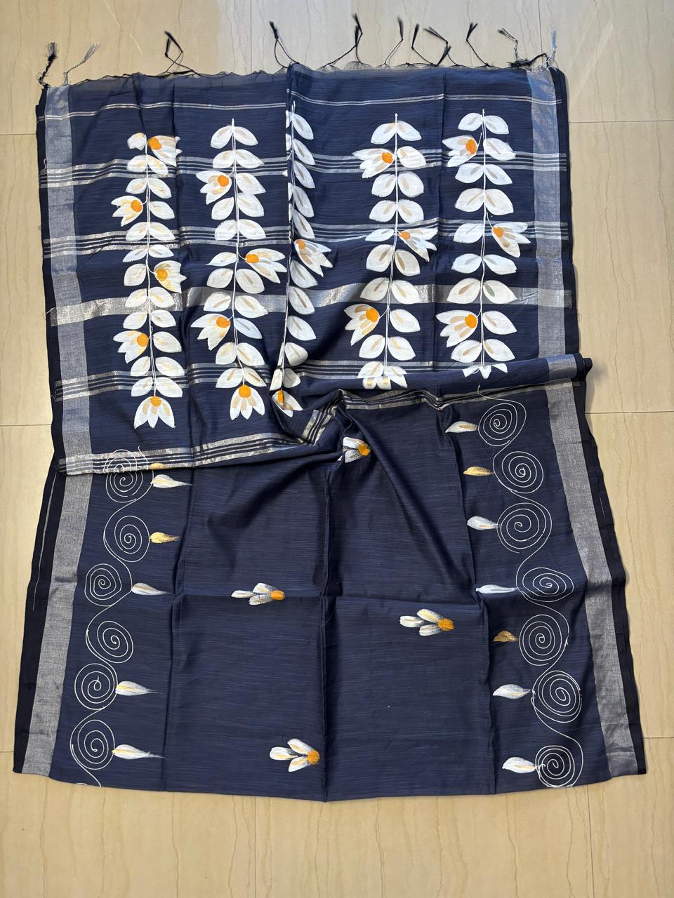 Cotton Linen Saree