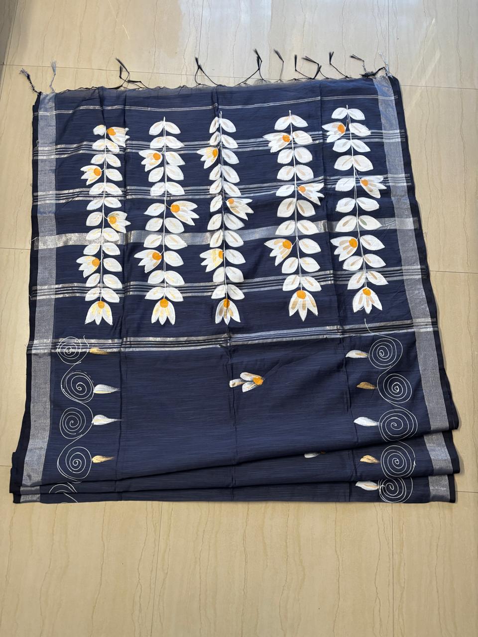 Cotton Linen Saree