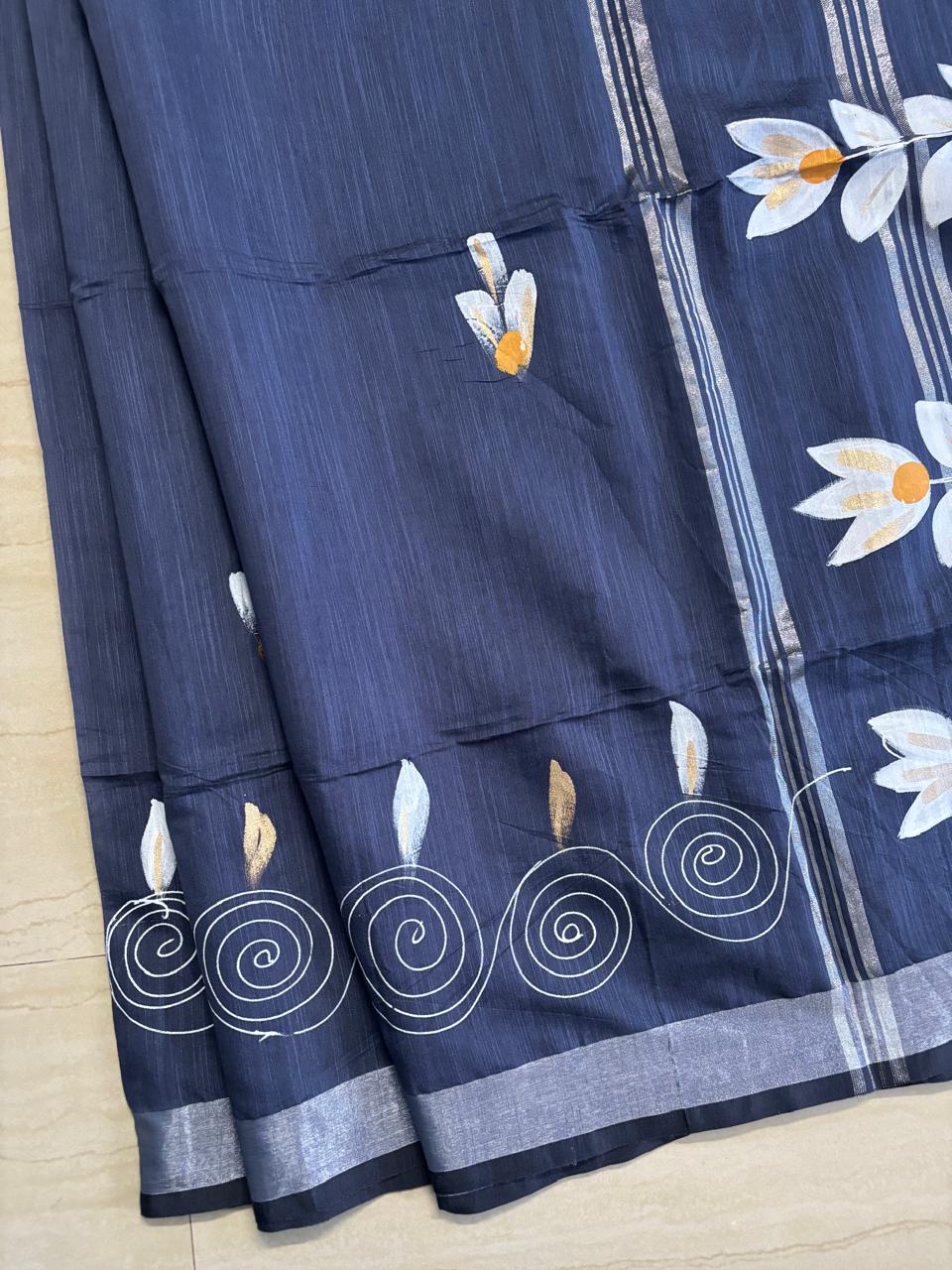 Cotton Linen Saree