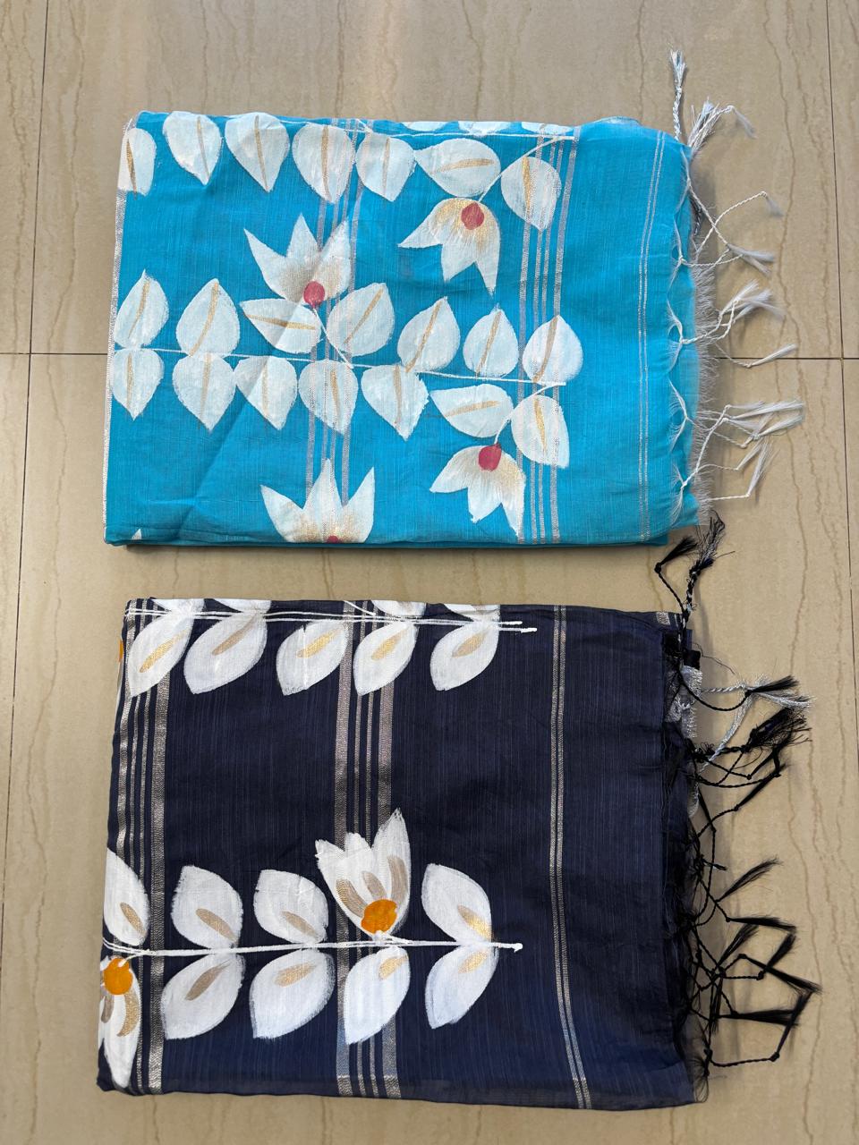 Cotton Linen Saree