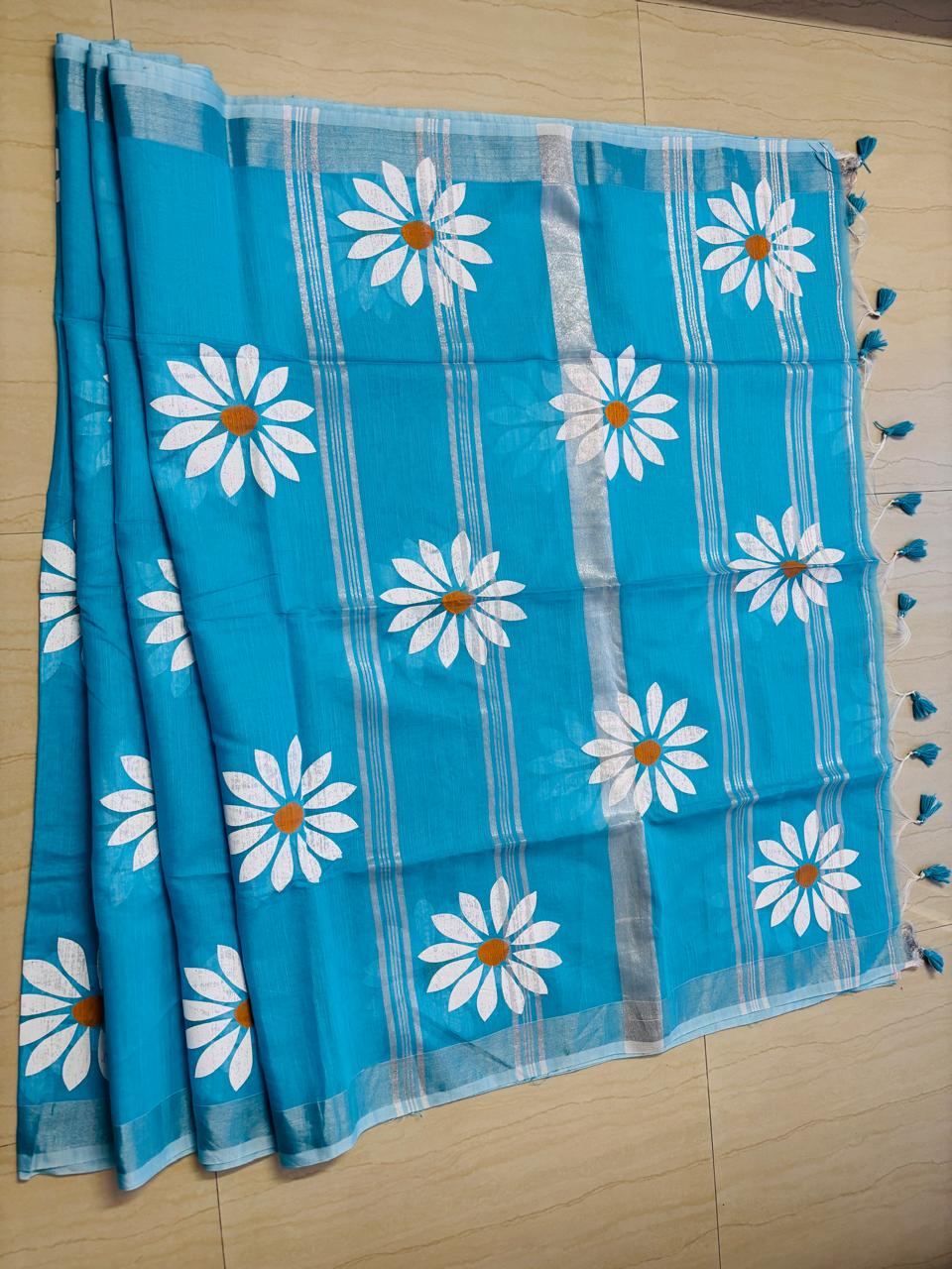 Cotton Linen Saree