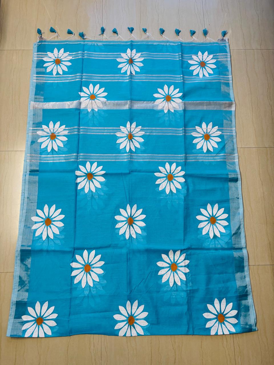 Cotton Linen Saree