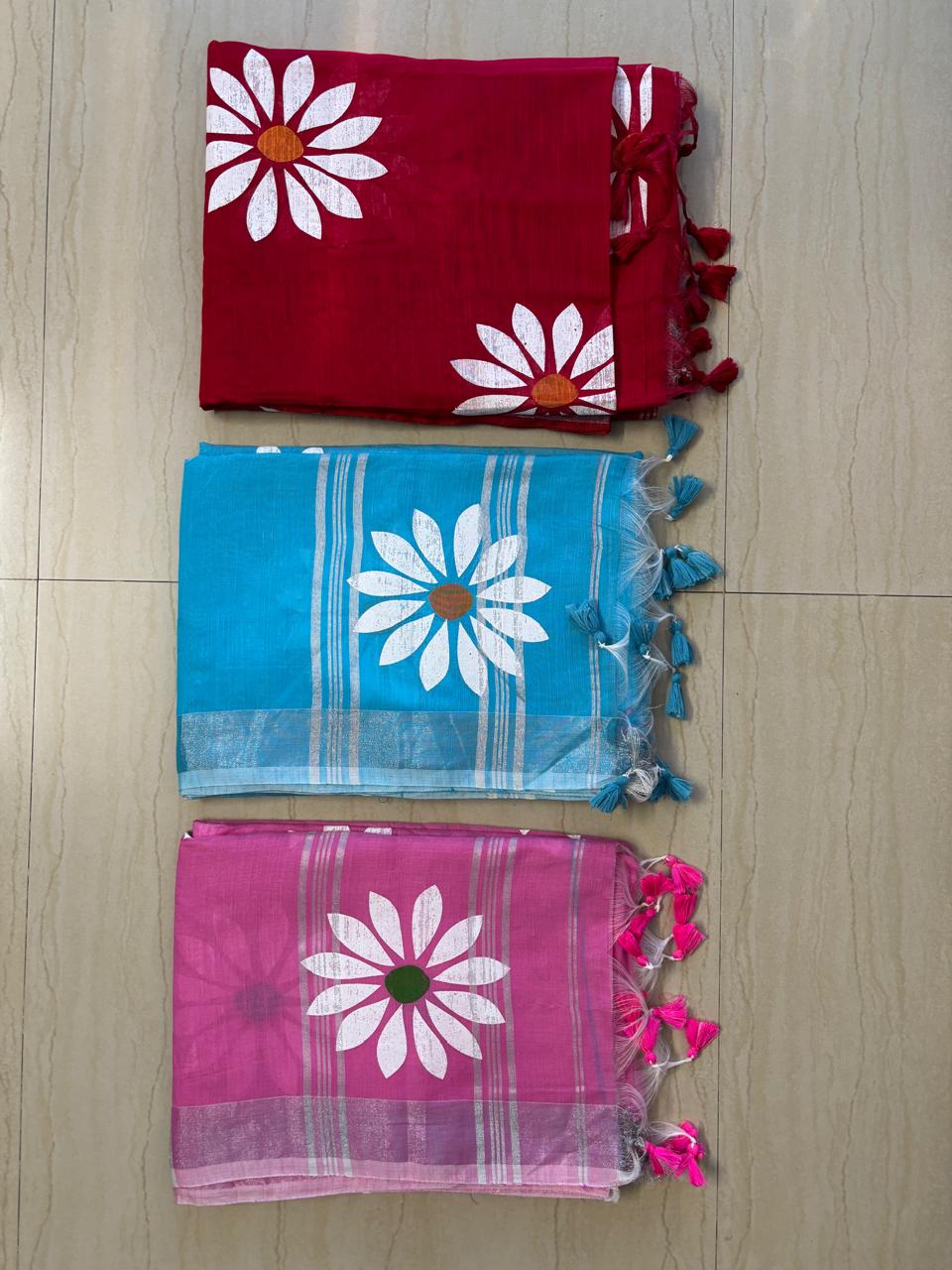 Cotton Linen Saree