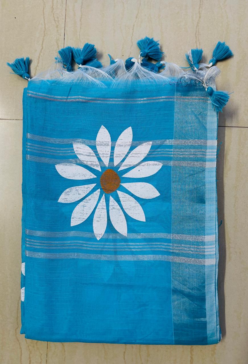 Cotton Linen Saree